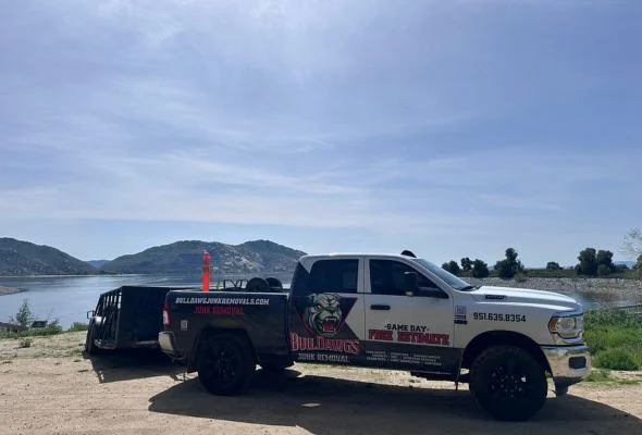 Dumpster Rental Menifee bulldawgs-truck-by-lake